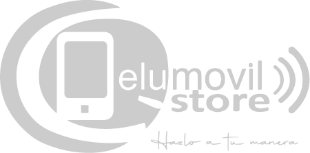 Logo Celumovil Store Bogotá en gris