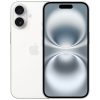 Nuevo Apple iPhone 16 Frontal mostrando su pantalla y respaldo en titanio color blanco