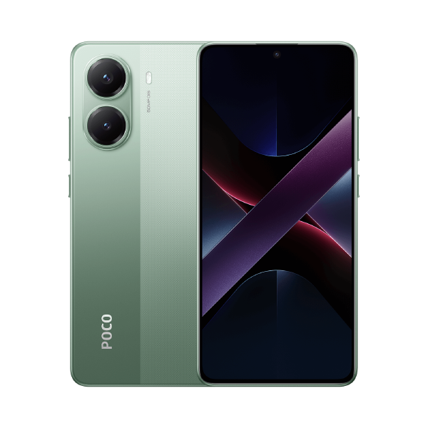 XIAOMI POCO X7 PRO VERDE VISTA LATERAL Y TRASERA