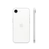 iphone 16e color blanco respaldo mostrando la cámara y de lado mostrando botón y cámara
