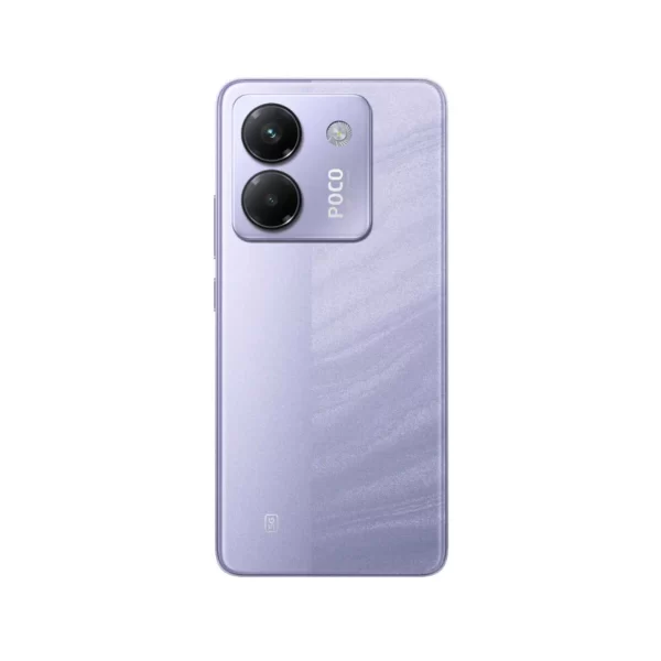 POCO M7 PRO Respaldo mostrando camara celular de color purpura