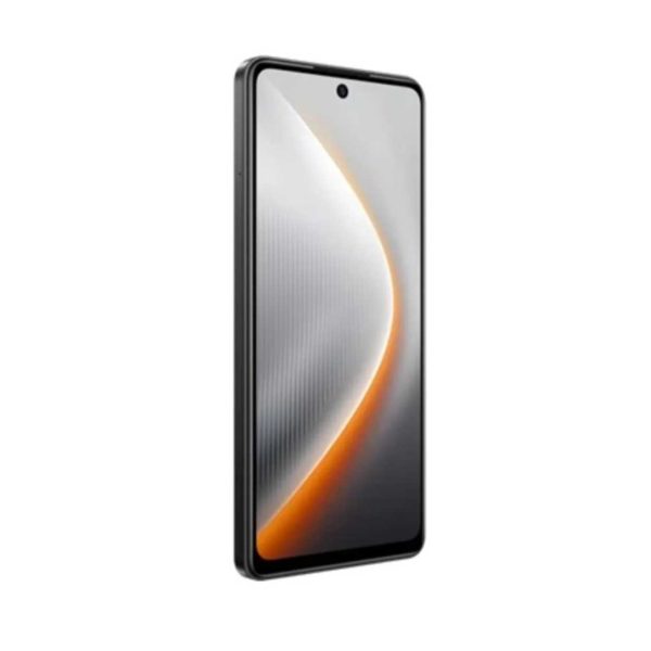 Tecno Pova 7 Negro visto de frente, mostrando la pantalla completa y cámara frontal centrada.