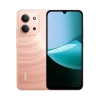 Xiaomi Redmi 15c naranja frente mostrando su pantalla y cámara frontal, respaldo mostrando sus cámaras