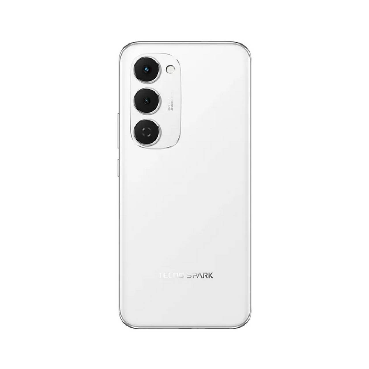 Tecno Spark 40 Pro + blanco frente mostrando cámaras