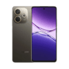 Oppo A5 Pro resistente al agua vista frontal y respaldo, frontal mostrando su pantalla y respaldo mostrando sus cámaras celular color cafe.