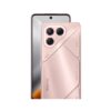 Tecno Pova 7 5G rosado mostrando frente pantalla y mostrando su parte trasera las cámaras.