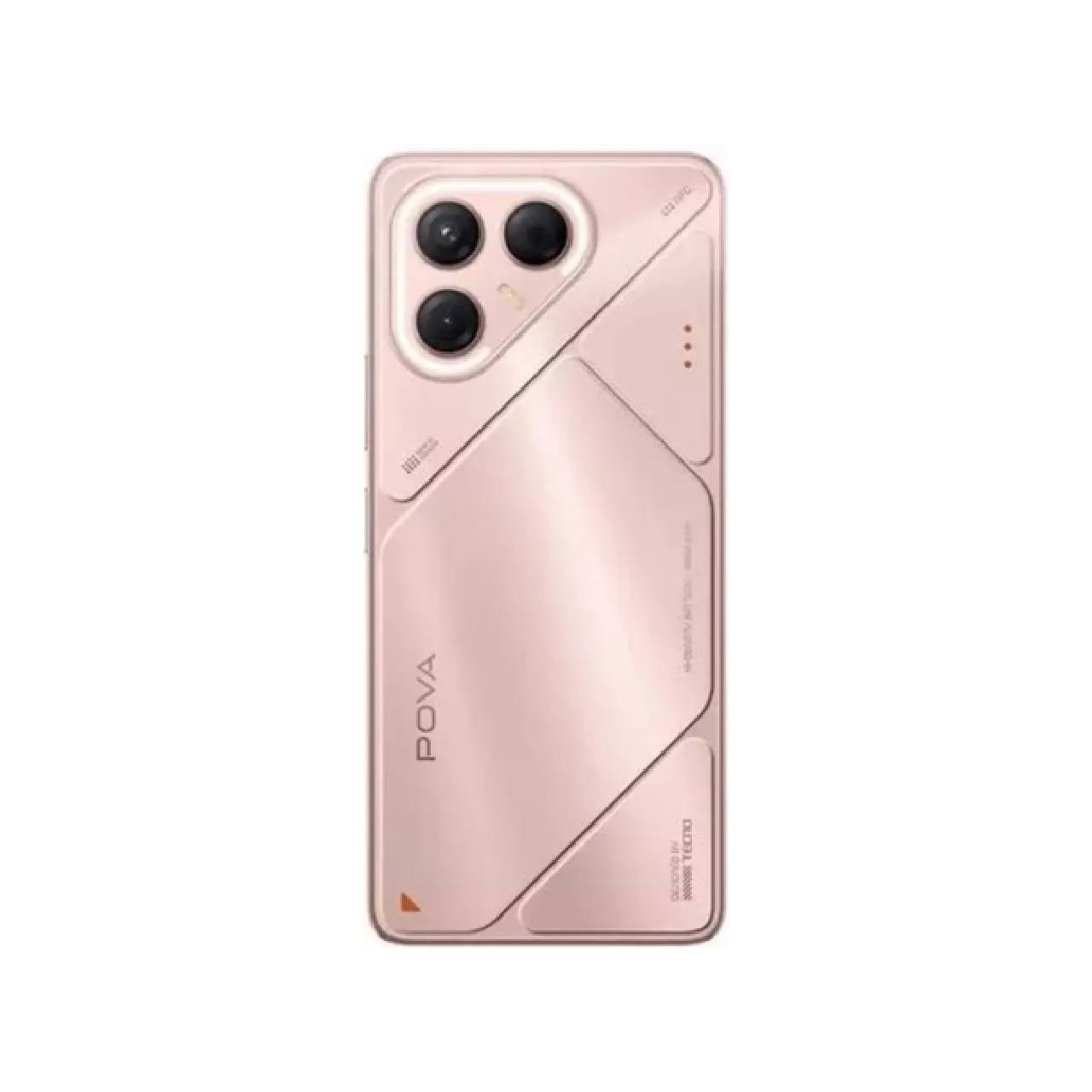 Tecno Pova 7 5G rosa mostrando su parte trasera las cámaras.