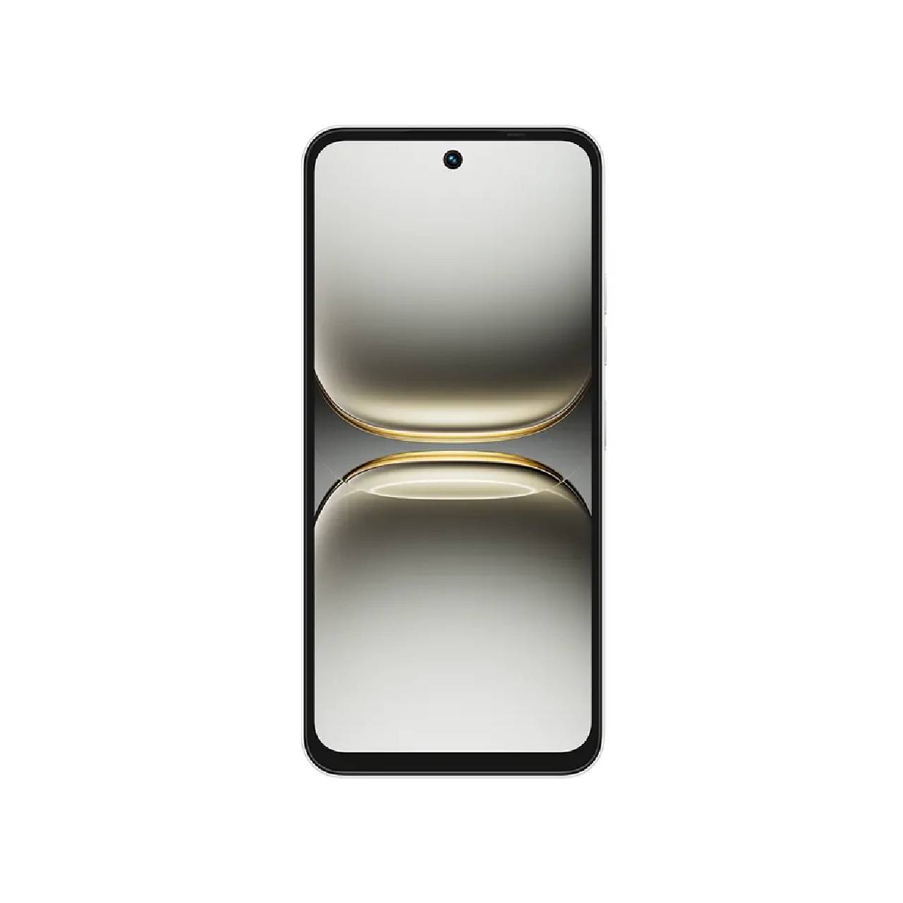 Tecno Spark Go 2 blanco frente mostrando la pantalla. Tecno Spark Go 2 blanco frente mostrando la pantalla.