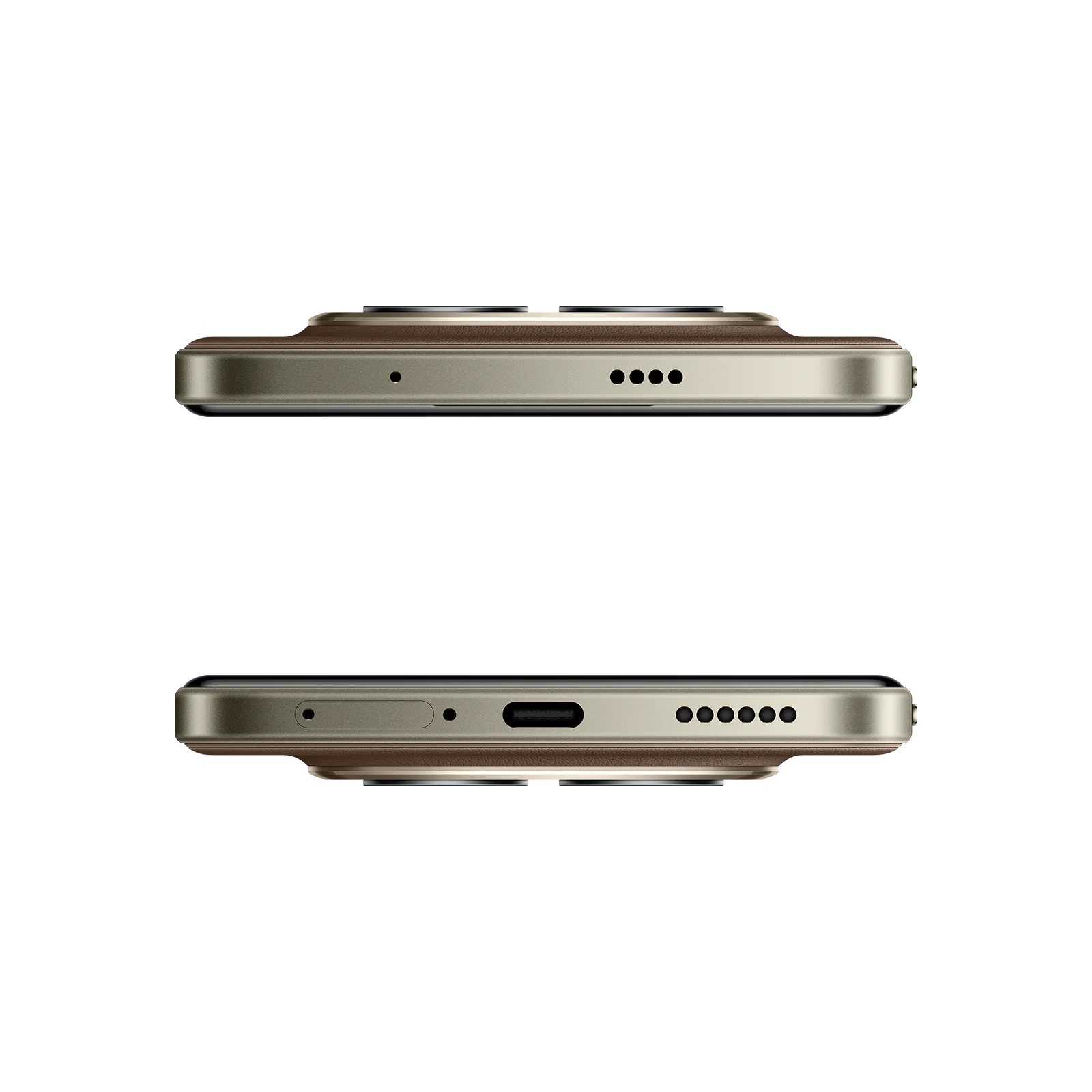 Xiaomi Redmi Note 15 Pro Max Cafe vista superior Xiaomi Redmi Note 15 Pro Plus inferior mostrando puerto de carga