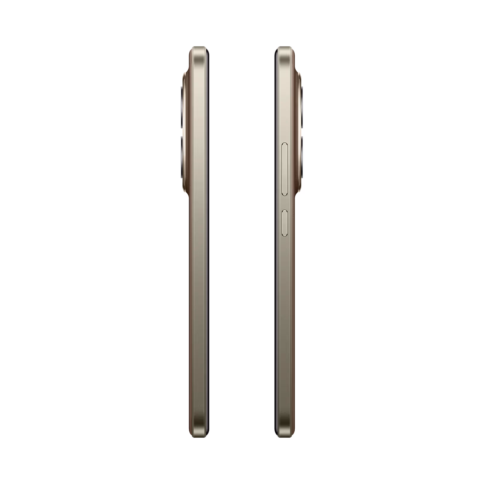 Redmi Note 15 Pro+ 5G café vista lateral frontal mostrando cámara vista lateral mostrando cámaras y botones disponible en celumovil Store