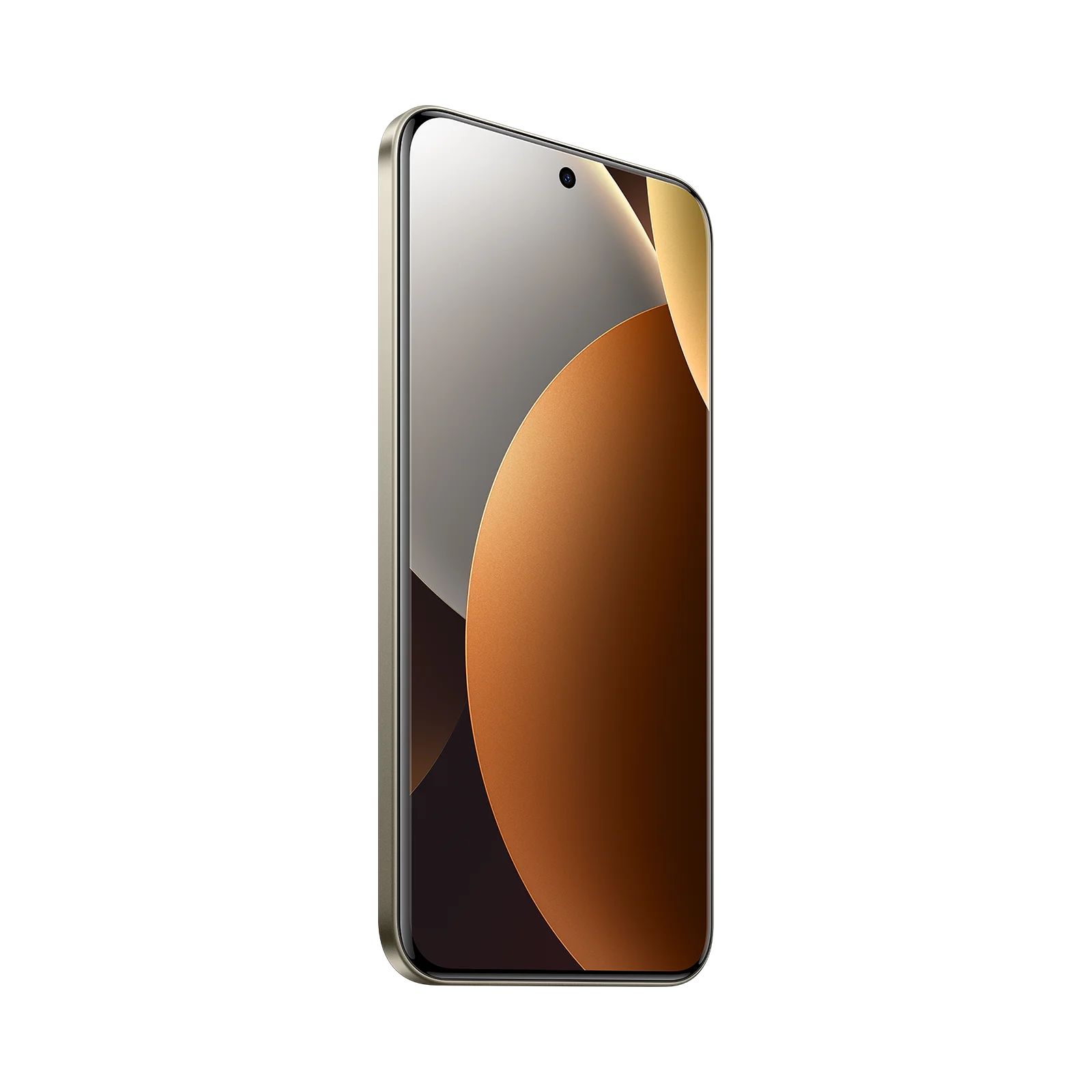 Xiaomi Redmi Note 15 Pro Plus Cafe frente diagonal mostrando pantalla y borde