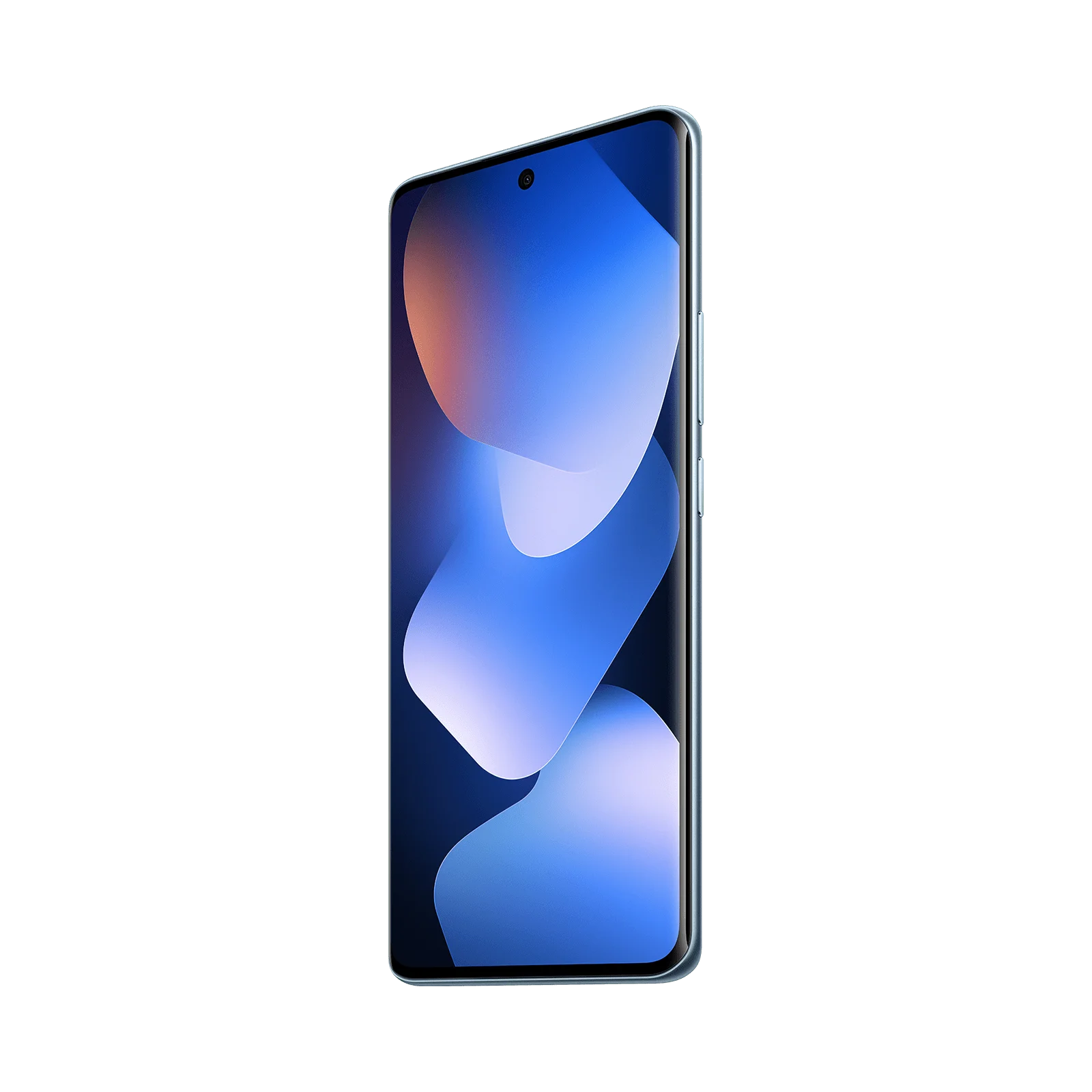 Celular Xiaomi Redmi Note 15 Azul diagonal mostrando pantalla