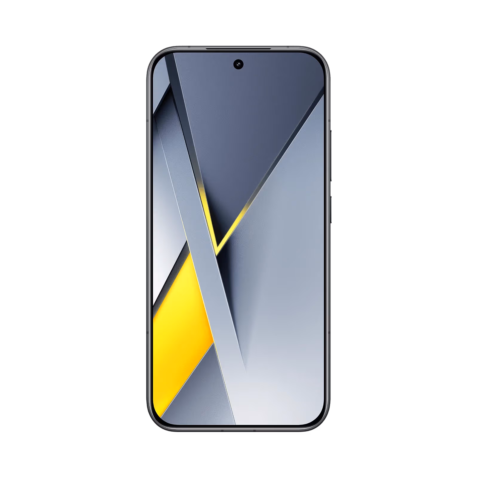 Poco F8 Pro negro vista frontal mostrando pantalla y cámara frontal disponible en celumovil Store