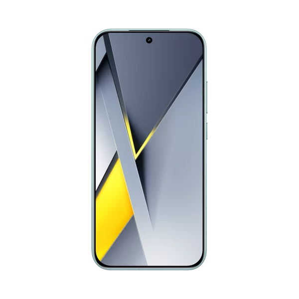 Xiaomi Poco f8 azul vista frontal mostrando su pantalla