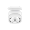 Audífonos inalámbricos Xiaomi REDMI Buds 6 Play color blanco abiertos mostrando los audifonos desde un plano cenital