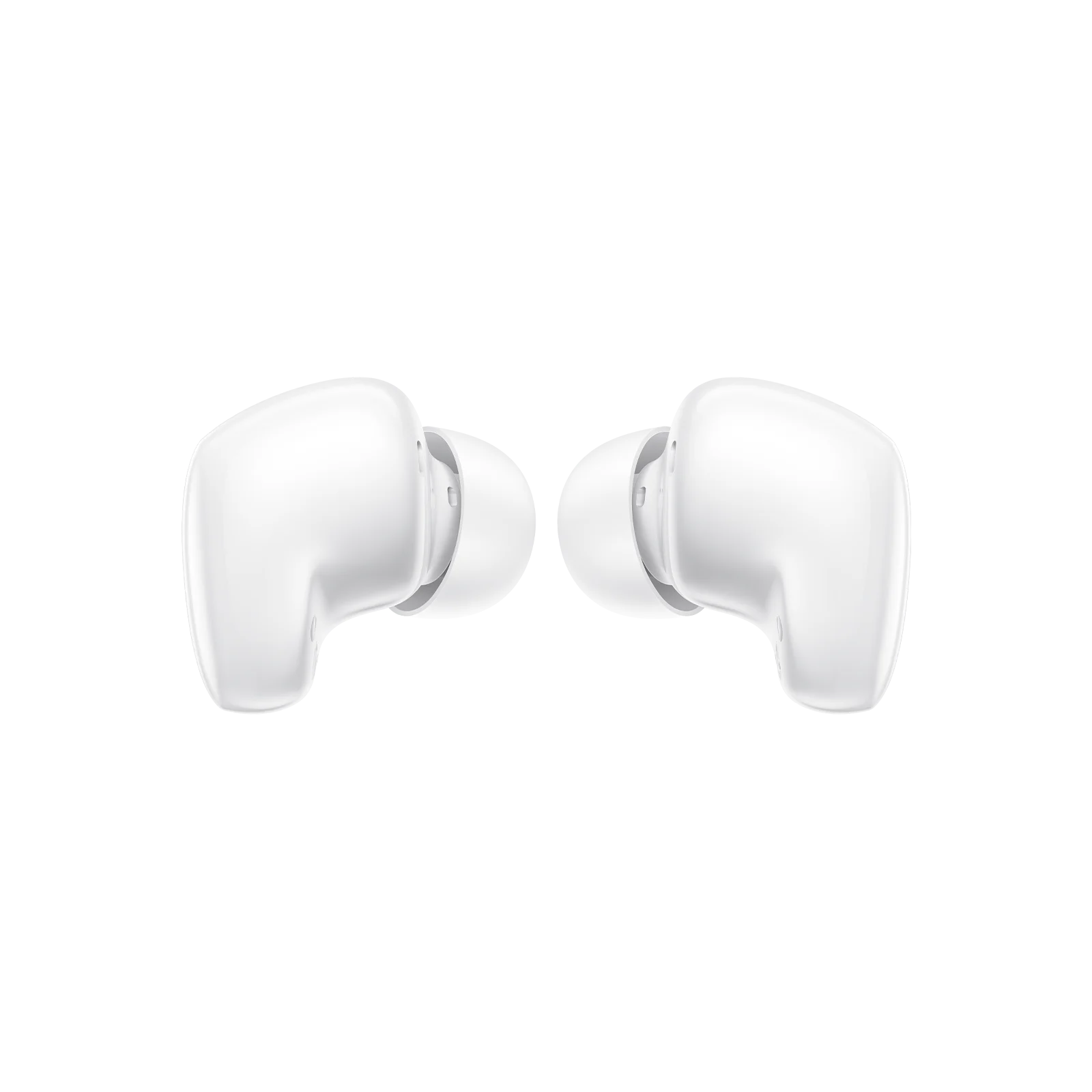 Auriculares inalámbricos Xiaomi REDMI Buds 6 Play blanco presenta 2 de frente con sus gomas.