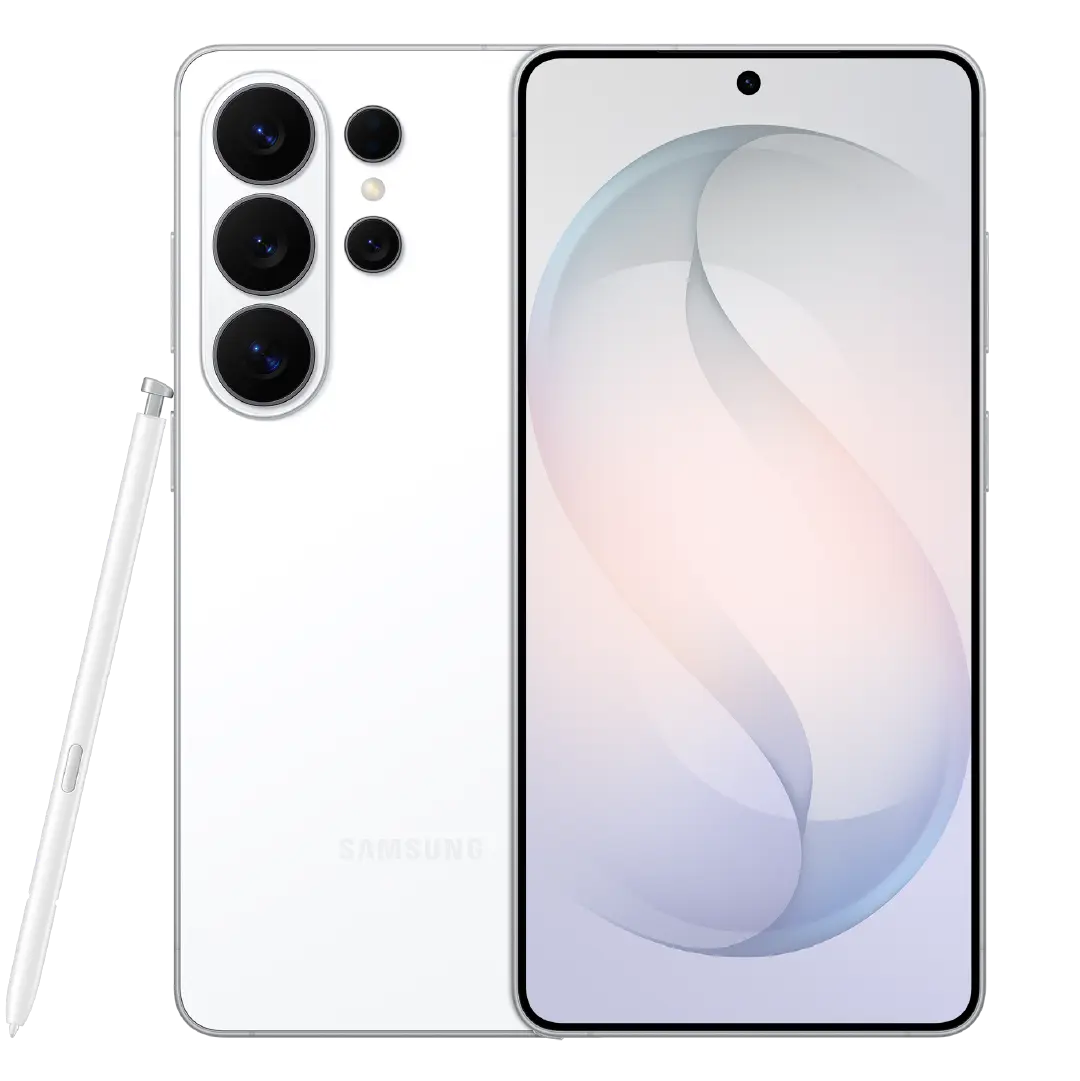Celular Samsung Galaxy S26 Ultra Blanco frente y respaldo Celular Samsung Galaxy S26 Ultra Blanco frente y respaldo