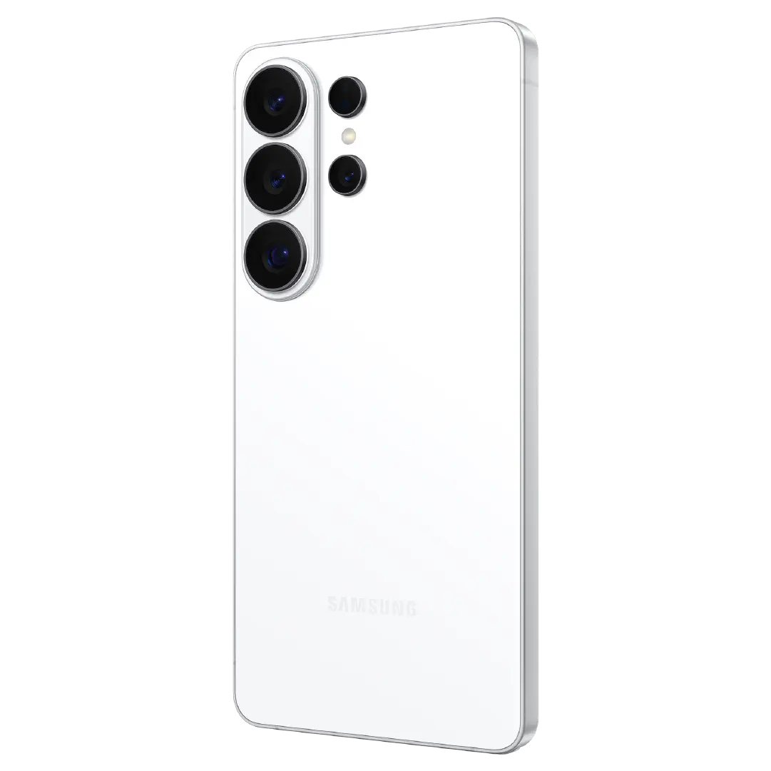 Celular Samsung Galaxy S26 Ultra Blanco respaldo diagonal
