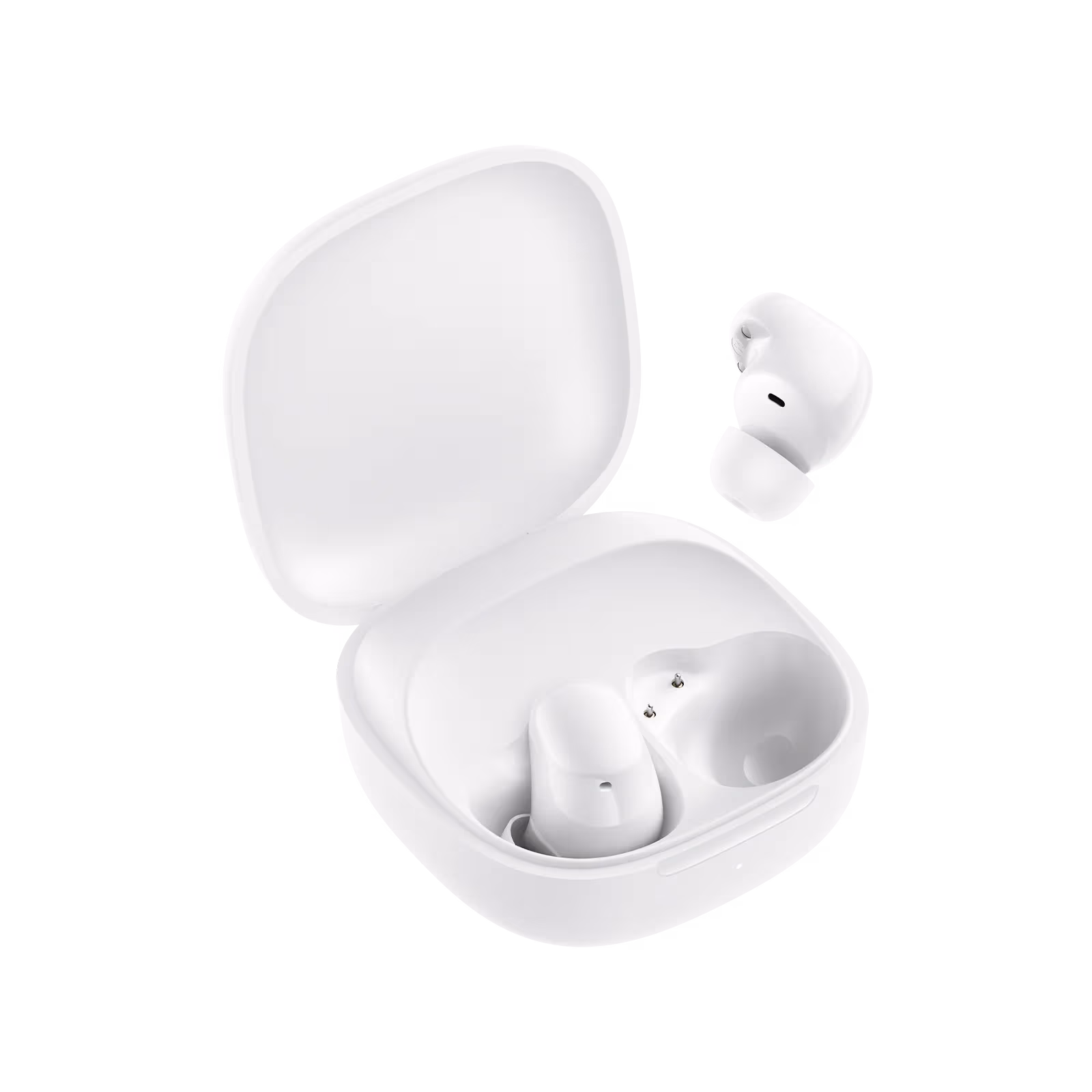 Redmi Buds 6 play abierto inclinado blanco