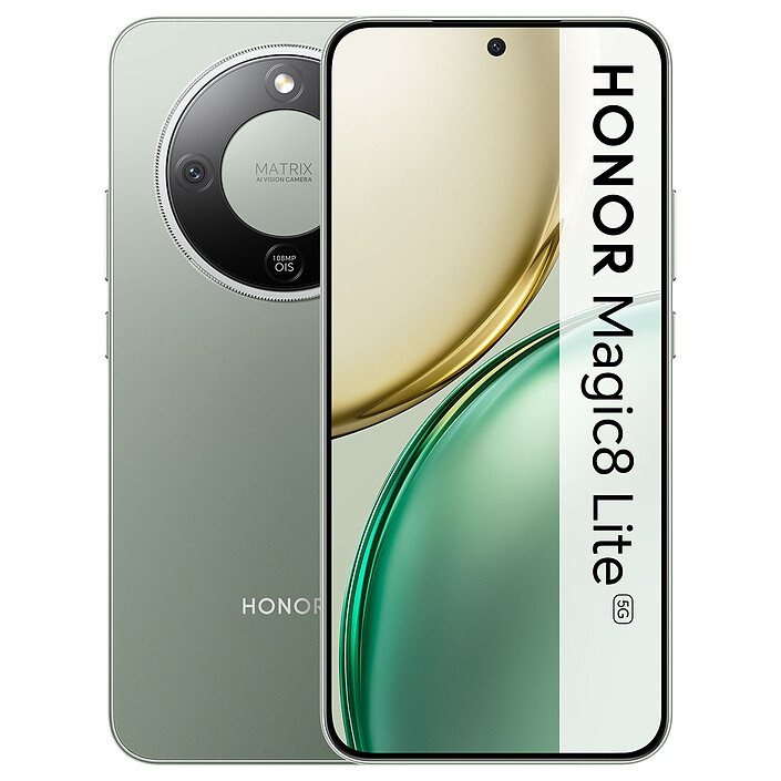 Honor Magic 8 Lite 256 Gb 8 Gb Ram Verde Frente y trasera