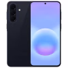 elular Samsung Galaxy A57 azul oscuro con vista de pantalla y tapa trasera con módulo de cámaras.
