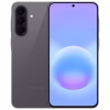 Teléfono móvil Samsung Galaxy A57 gris mostrando la pantalla delantera y la cubierta trasera.