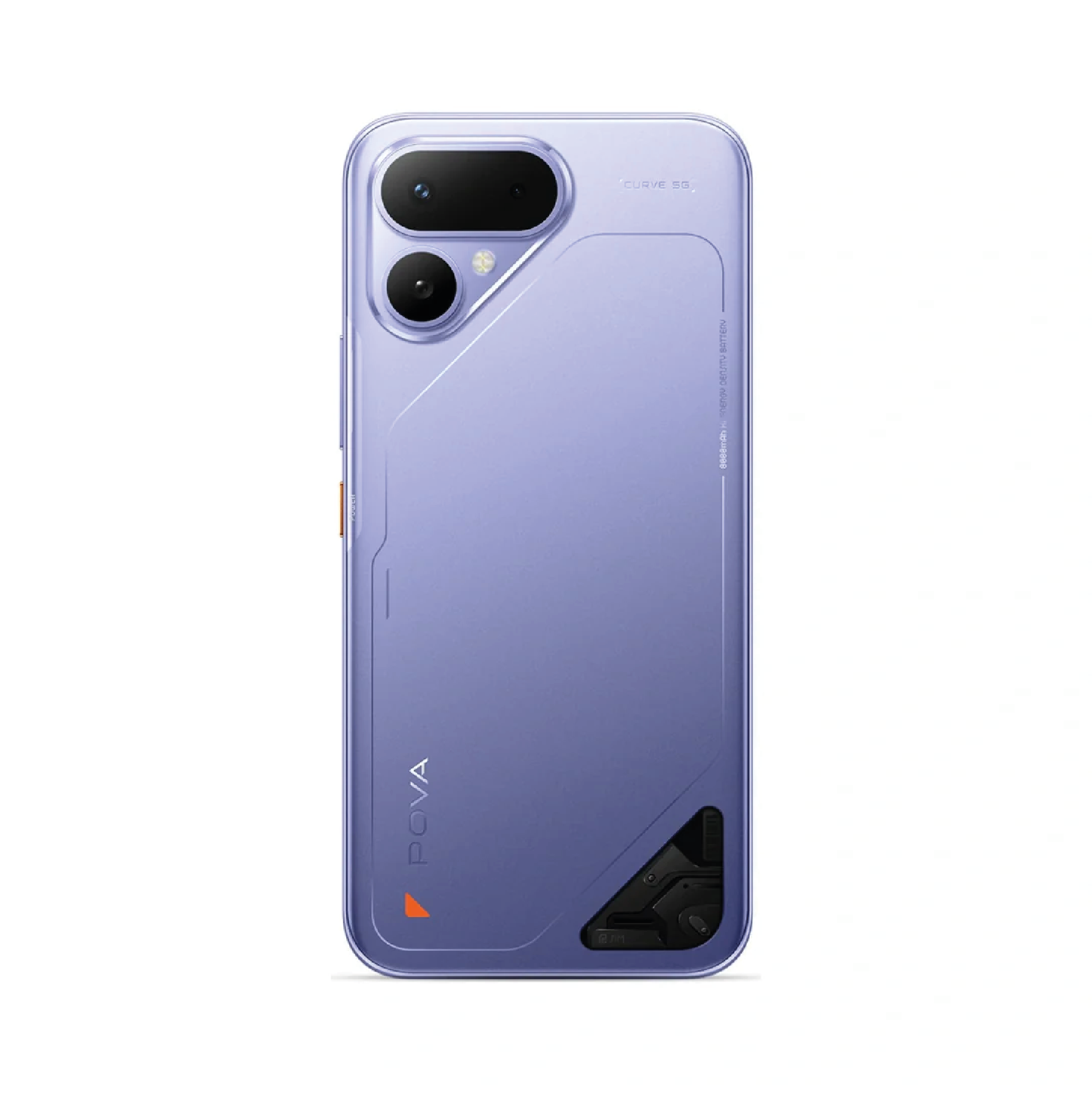 Tecno Pova Curve 2 5G color morado, vista trasera