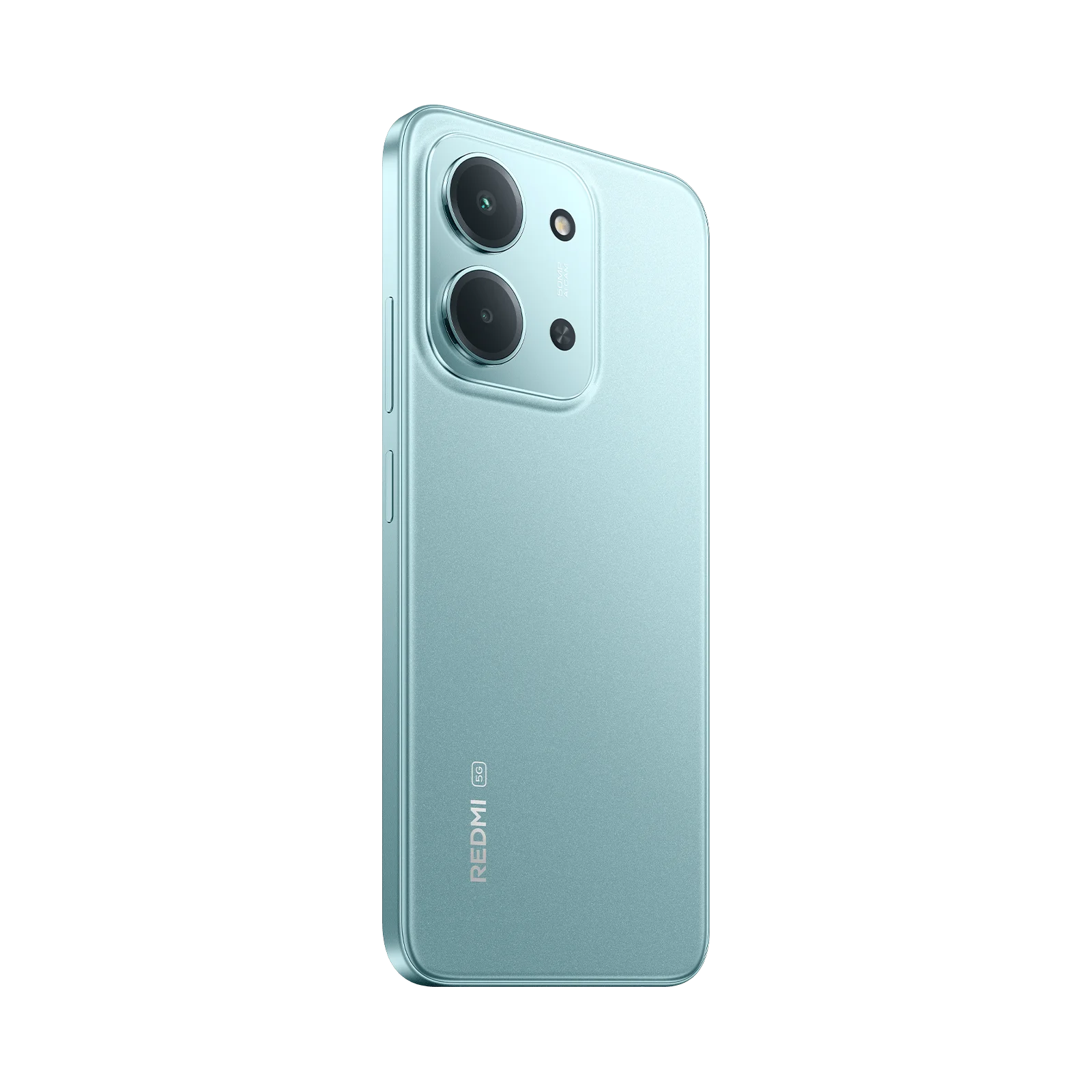Xiaomi Redmi Note 13C 5G azul con vista trasera inclinada