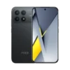 Celular Xiaomi Poco F8 Pro 5G Color negro respaldo mostrando cámaras y vista frontal mostrando pantalla y cámara frontal