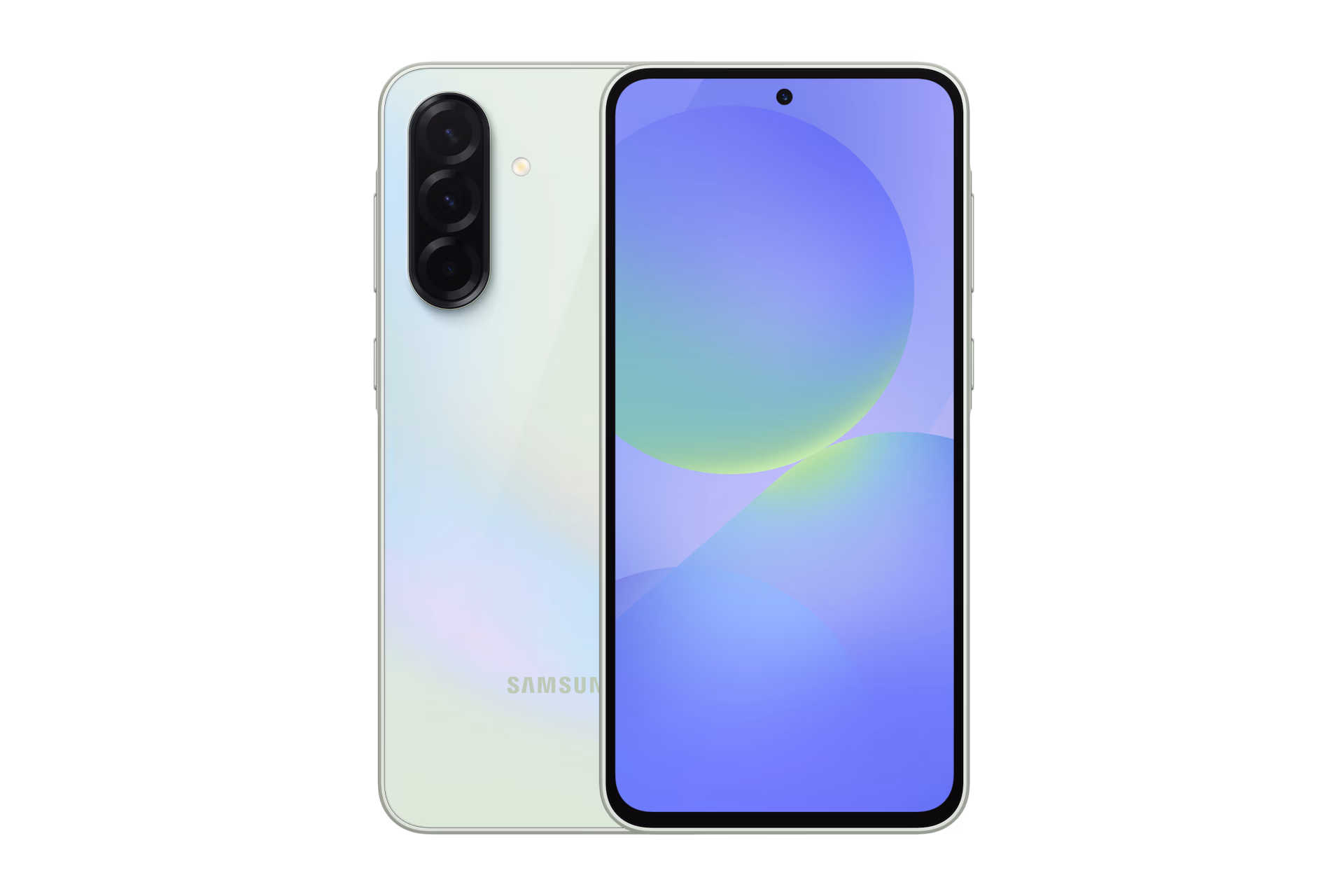 Samsung Galaxy A36 verdes de 256gb vista frontal pantalla vista respaldo cámara