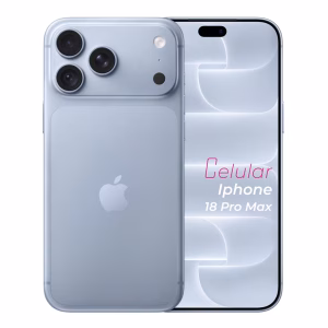 iPhone 18 Pro vs iPhone 18 Pro Max 1 Iphone 18 Pro Max azul vista delantera y trasera frontal mostrando pantalla y cámara vista posterior