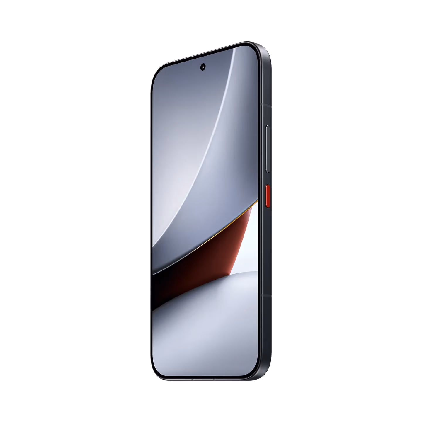 Poco F9 Ultra negro vista diagonal mostrando pantalla botones y cámara frontal disponible en celumovil Store