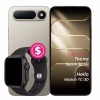 Tecno-Spark-50-5G-dorado-vista-delatera-y-posterior-combo-reloj-Hello-watch-TC-30 Tecno Spark 50 5G dorado vista delantera y posterior combo reloj Hello watch TC-30