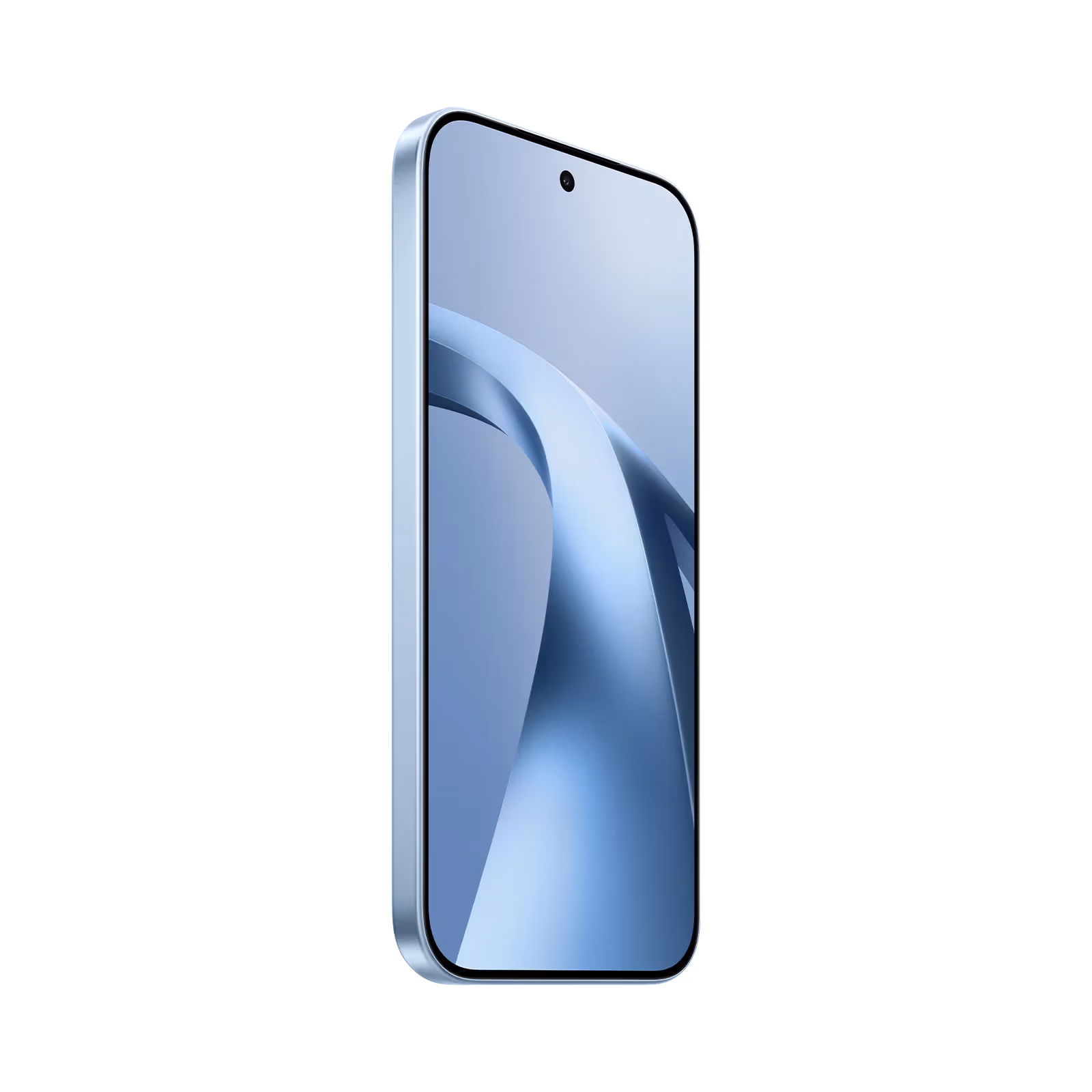 Xiaomi 17T Azul vista diagonal mostrando pantalla botones y cámara frontal disponible en celumovil Store